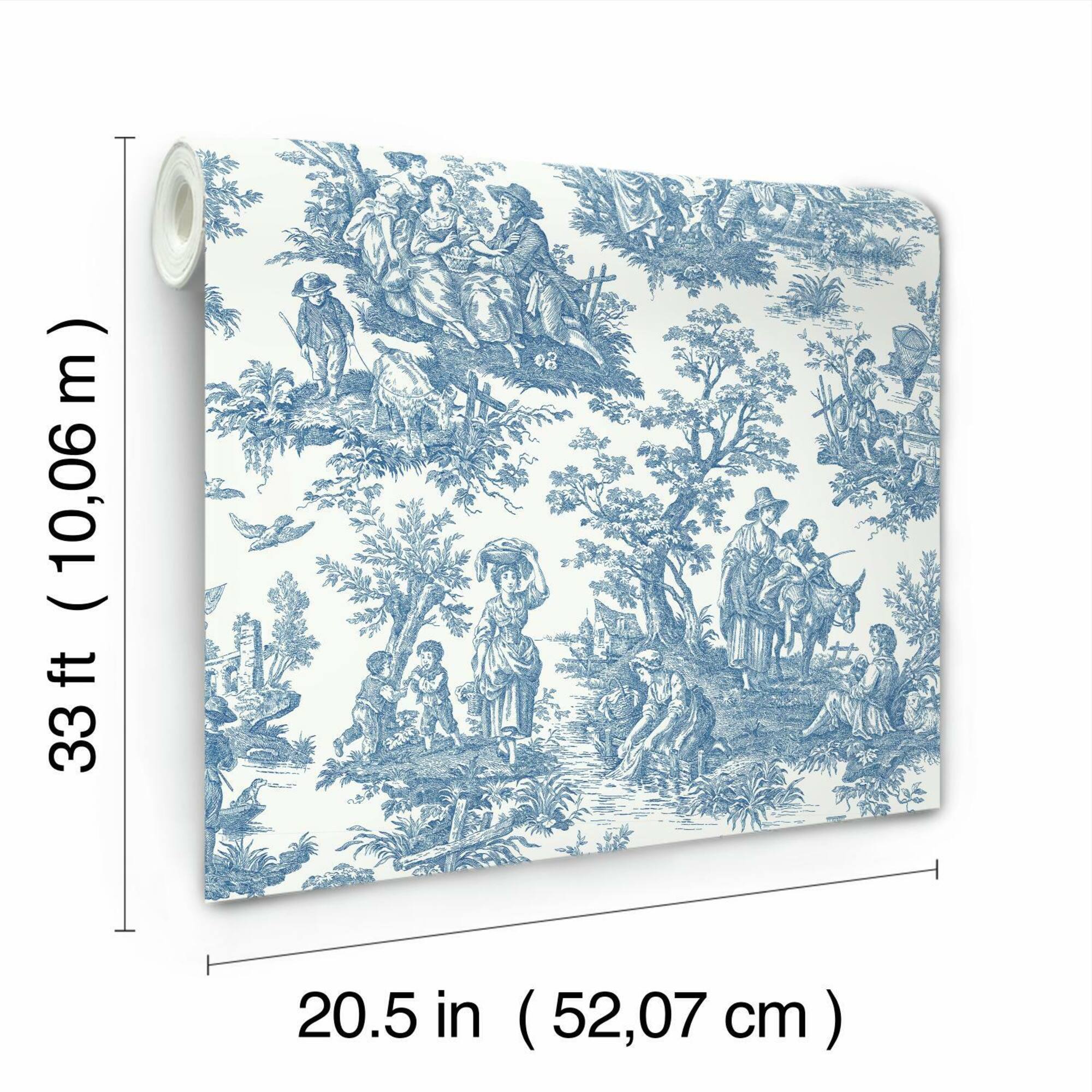 RoomMates Country Life Toile Peel & Stick Wallpaper